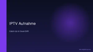 IPTV mit Aufnahmefunktion 2026 Catch-Up TV und Cloud-DVR im Vergleich